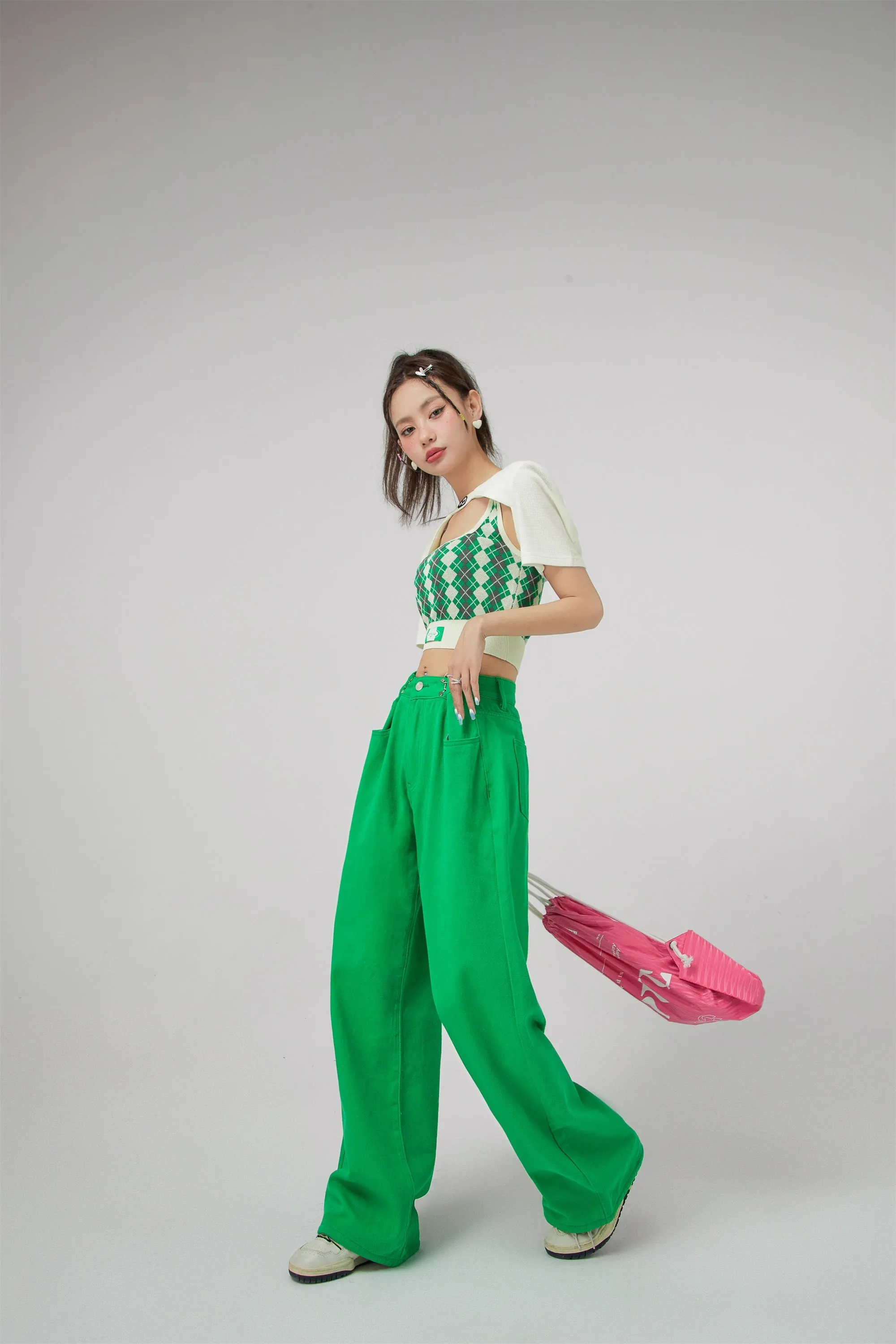 Summer Adjustable High Waist Wide Leg Pants