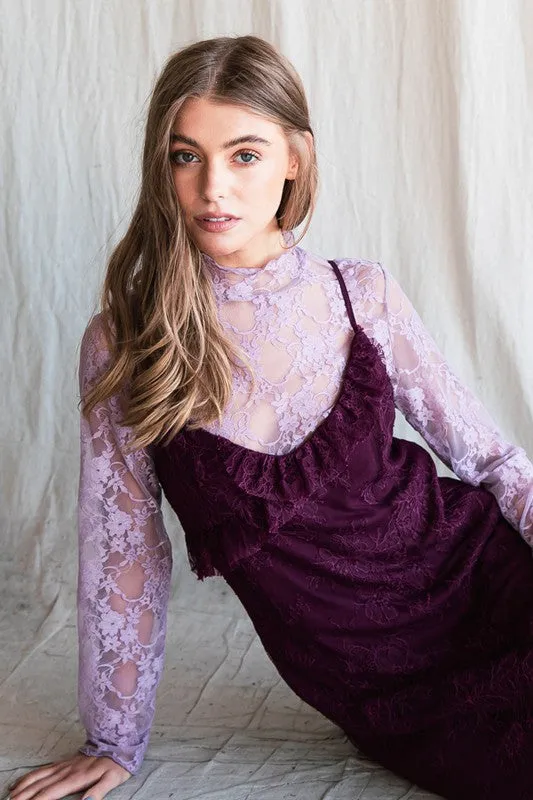 TEEK - Floral Lace Long Sleeve Top