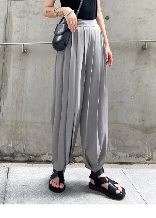 Thin large size casual Harlan bloomers women high waist radish wide leg pants