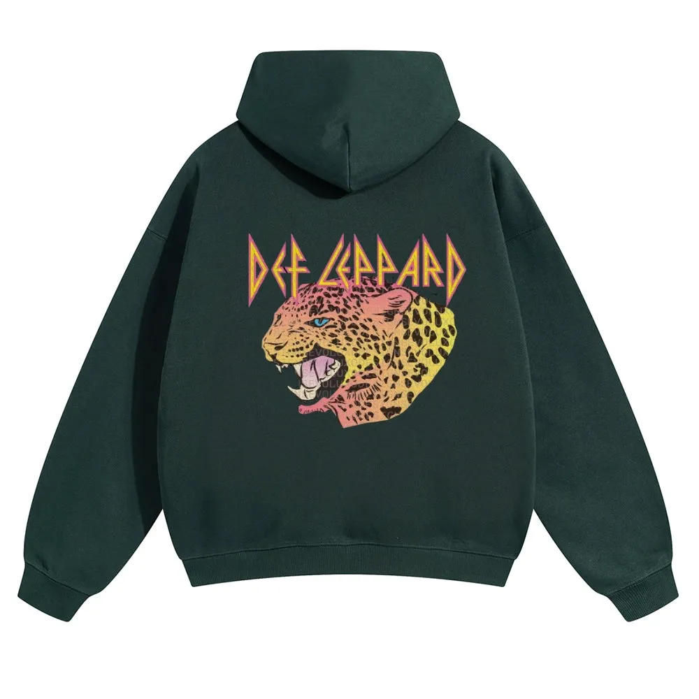 Tiger Print  Mens Vintage Hoodies