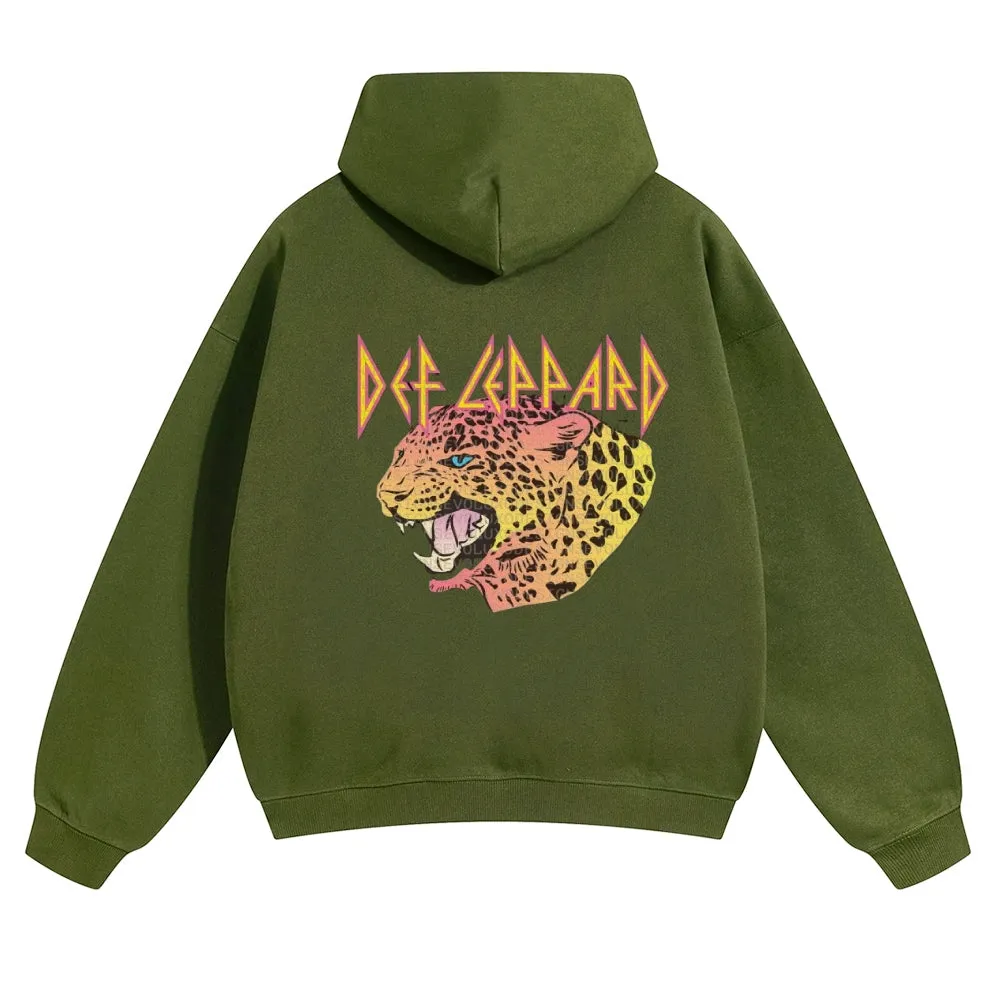 Tiger Print  Mens Vintage Hoodies