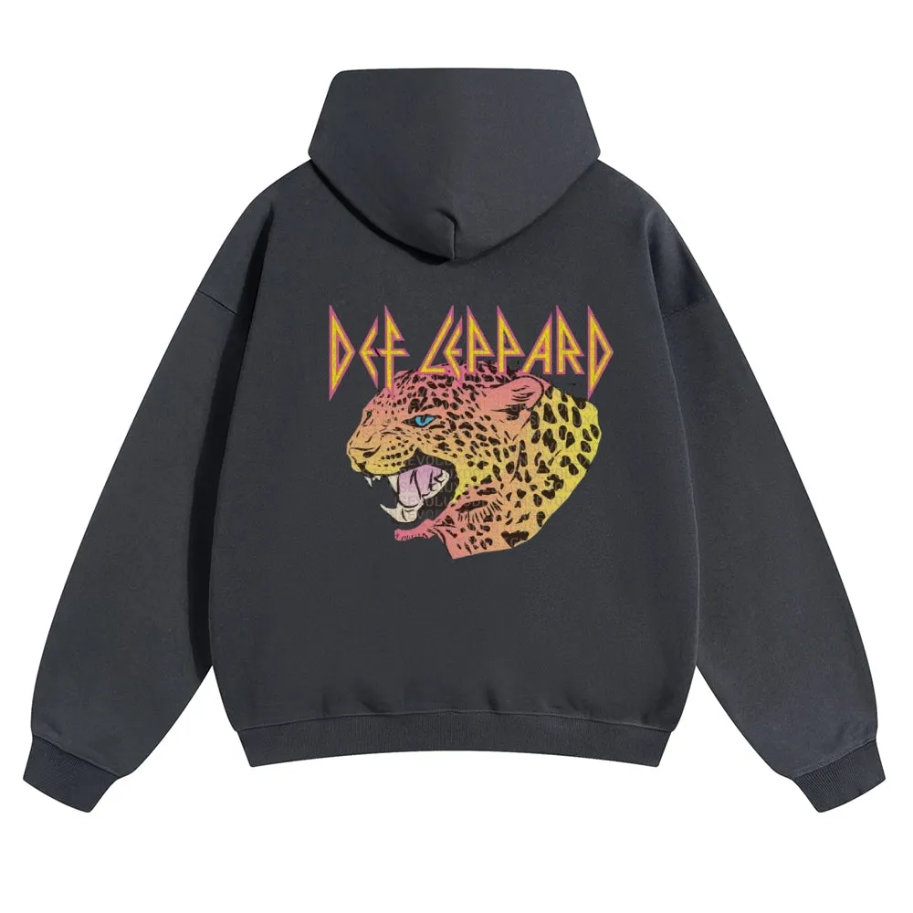 Tiger Print  Mens Vintage Hoodies