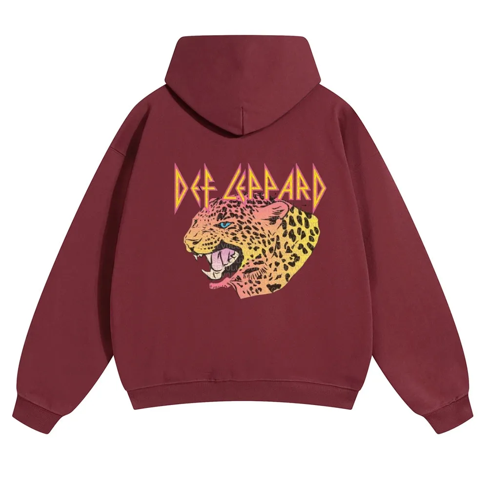 Tiger Print  Mens Vintage Hoodies