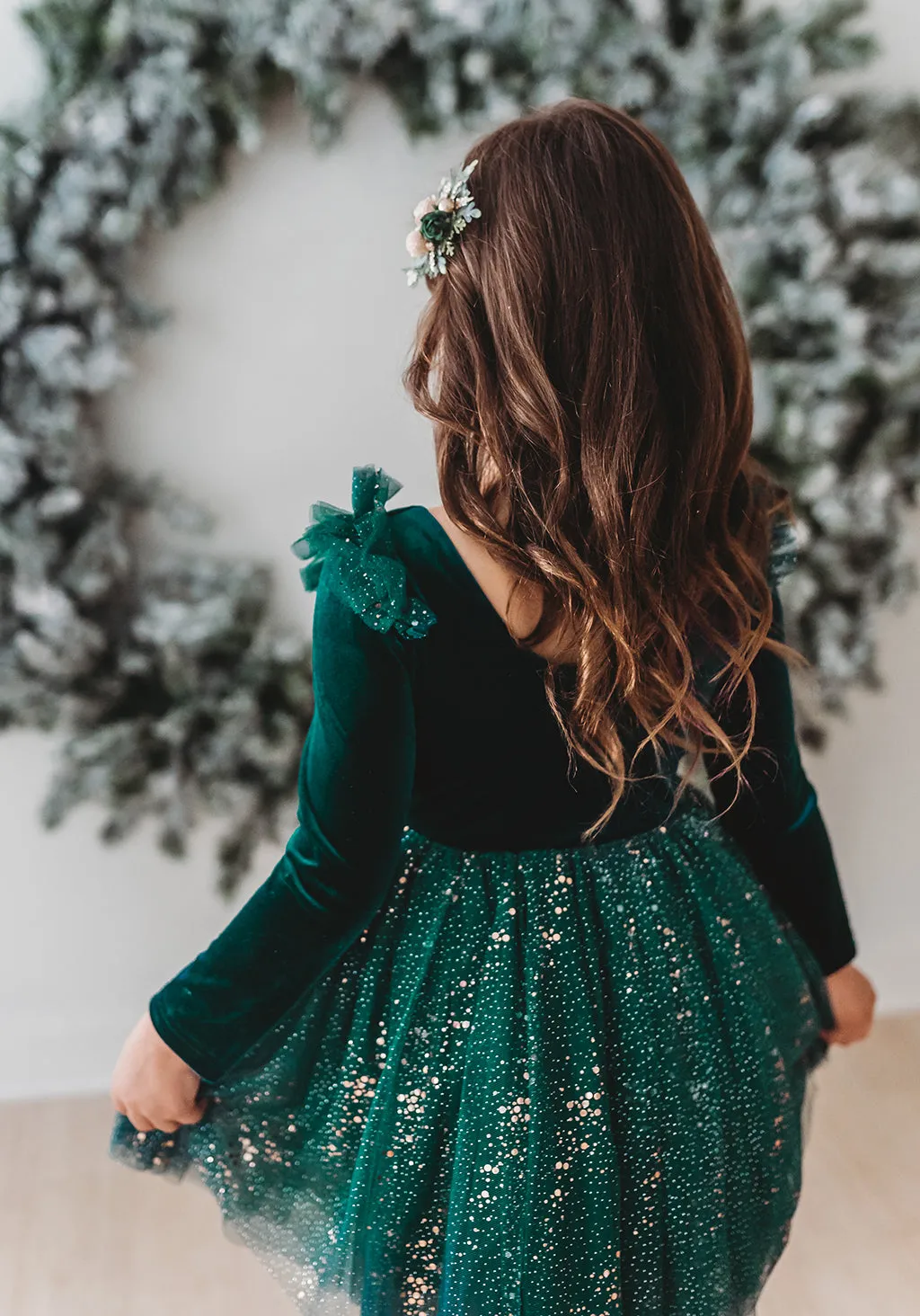 Velour Ballerina Dress - Mistletoe (FINAL SALE)