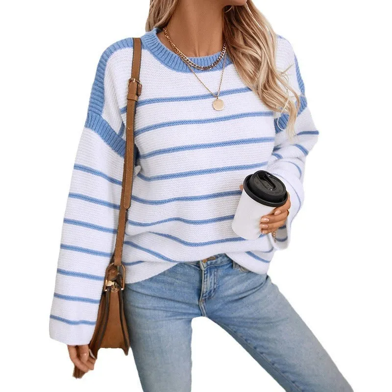 Women's Knitwear Loose-fitting Pullover Round-neck Sweater