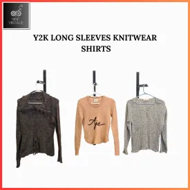 Y2K LONG SLEEVES KNITWEAR SHIRTS - 10 PCS