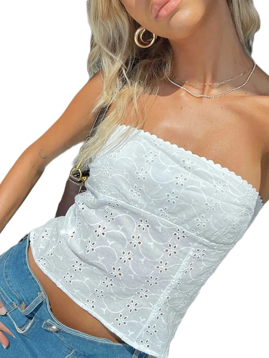 Zavia - Lace detail strapless top